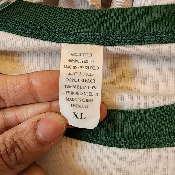 Women's Green Long Sleeve Fitted Baseball Tee Size Extra Large - Picture 2 of 3